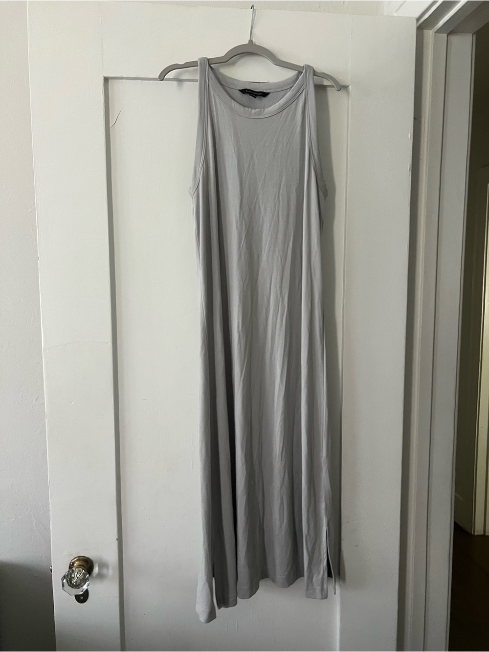 Banana Republic Light Gray Sleeveless Maxi Dress